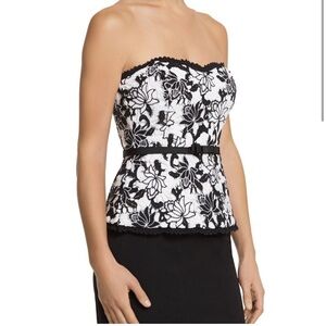NWT White House Black Market lace bustier corset peplum top